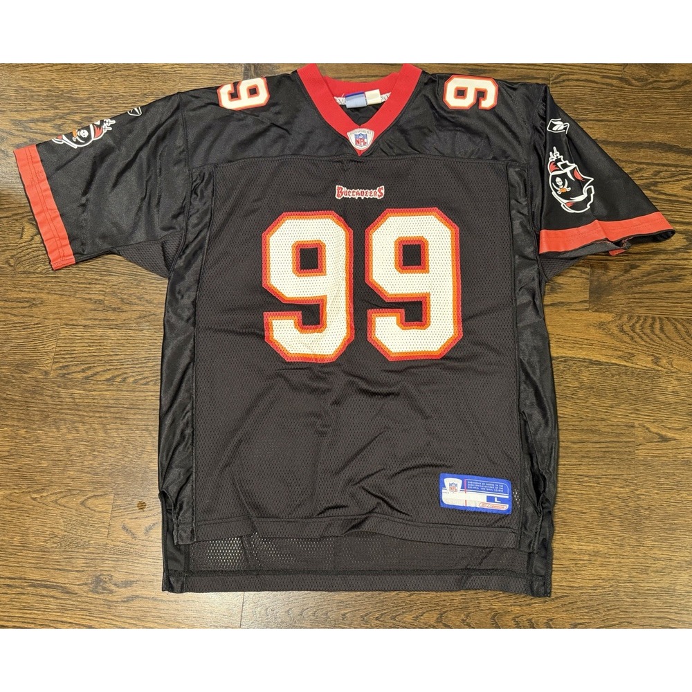 Reebok Vintage Tampa Bay Buccaneers Black Warren Sapp #99 Jersey Large Rare